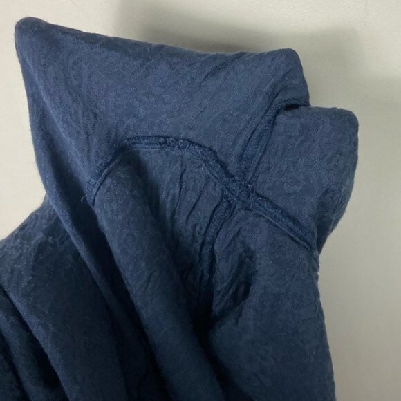 Anthropologie Maeve Jacquard Jumpsuit Blue Navy Blue Size Small Bohemian Wide S - Picture 15 of 15